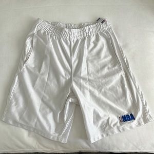 White NBA basketball shorts